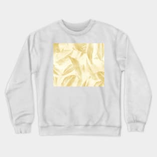 Metallic Gold Leaves Pattern Crewneck Sweatshirt